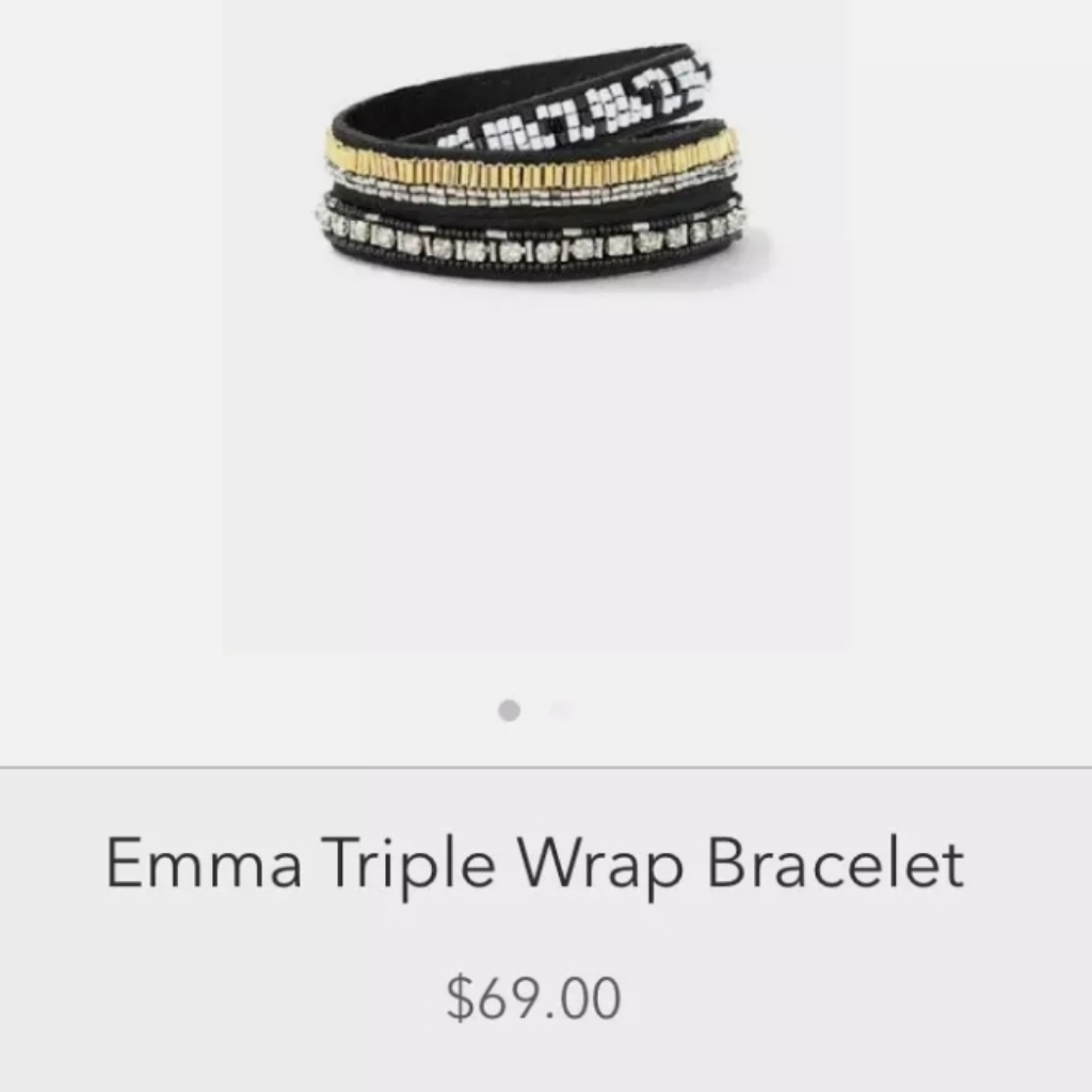 Stella  Dot Emma Triple Wrap Bracelet Brand New In Original Box 69